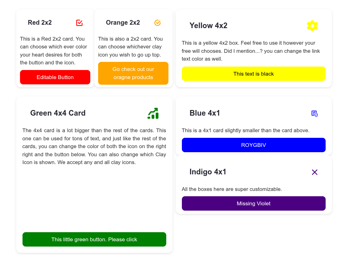 Colorful Cards